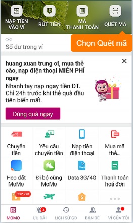 5 cách nạp tiền vào ví MoMo tại Thabet88.VIP