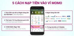 5 cách nạp tiền vào ví MoMo tại Thabet999