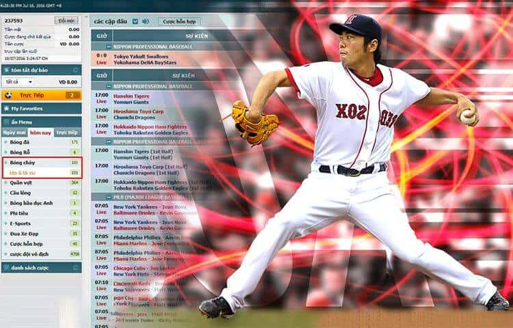 chơi cá cược bóng chày online tại thabet