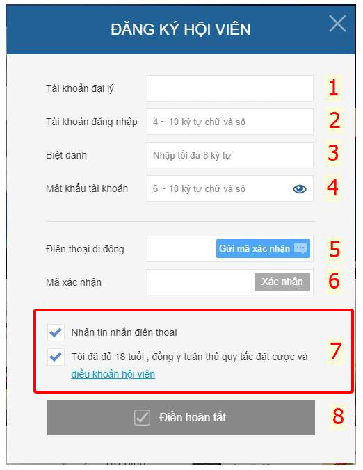 đăng ký tài khoản thabet trên máy tính, laptop