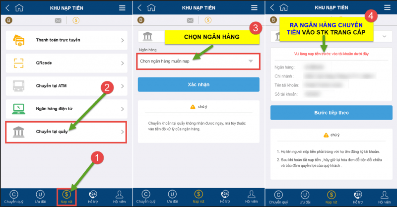 hướng dẫn nạp tiền thabet