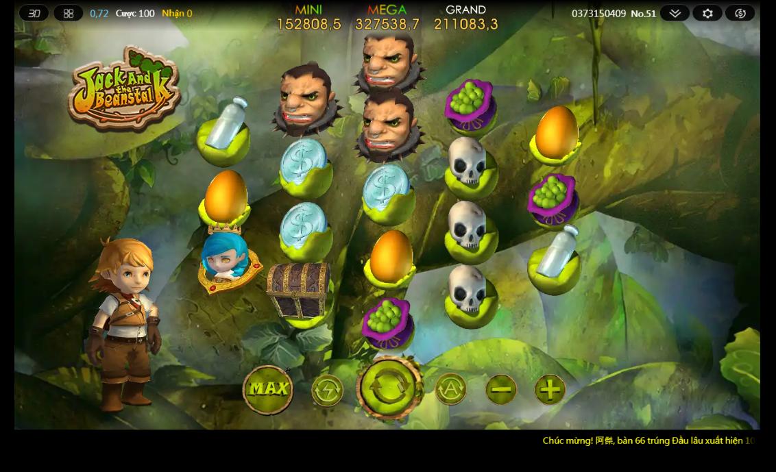 Game slot 3D Thabet88 Jack and the Beanstalk
